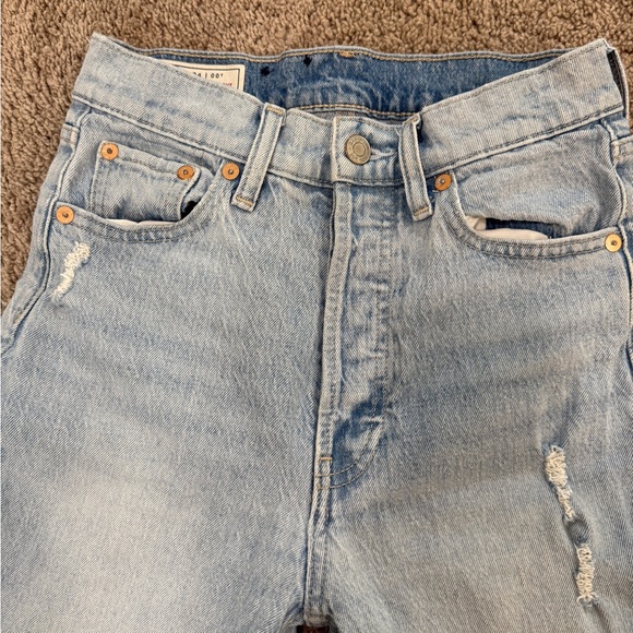 Vintage GAP mom Faded Blue cheeky Straight Leg high rise Jeans size 24 - Picture 3 of 7